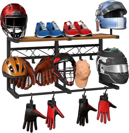HOOBRO Motorcycle Helmet Rack Wall Mount, Helmet Holder - Image 7