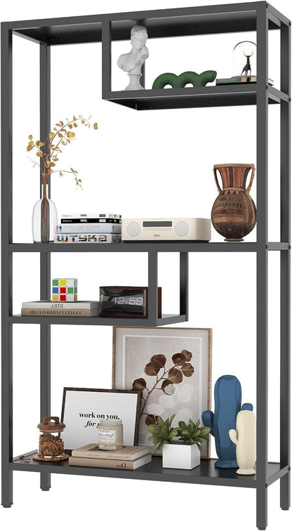 Metal Storage Shelves, 70.9” Tall Geometric Bookshelf, Floor Standing Display by BIZOEIRON