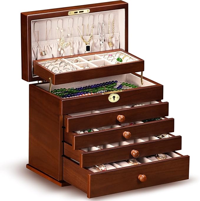 Vintage Wooden Jewelry Box - Image 9