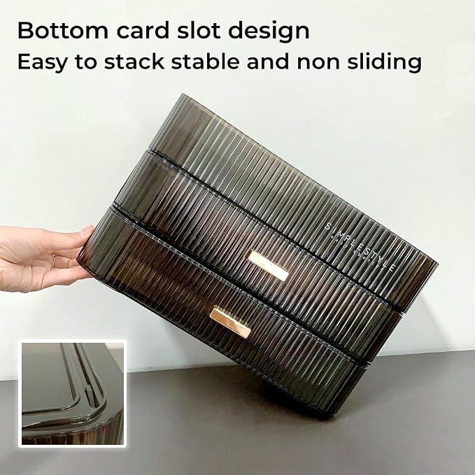 Makeup Organizer with Drawers Stackable Skincare Cosmetic Makeup organization - Image 3