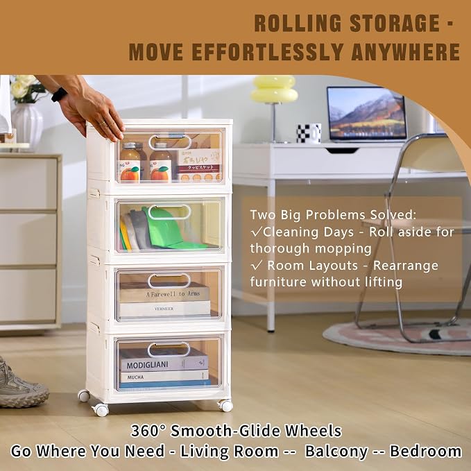 Freebat 4-Tier Stackable Storage Bins - Image 6