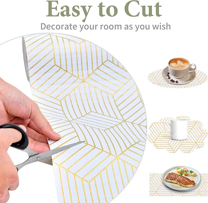 Shelf Liners for Kitchen Cabinets 35.4 in X 19.69 Ft, Non Adhesive Cabinet - Image 8
