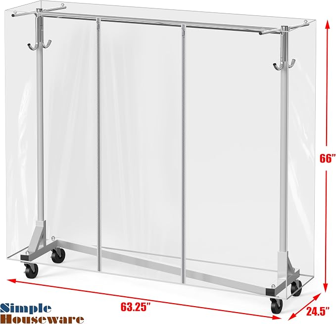 Simple Houseware Industrial Grade Z-Base Garment Rack, 500lb Load - Image 8