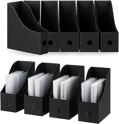 Geyee 12 Pack Plastic Magazine File Holder, File Boxes, Desk Organizer by Geyee