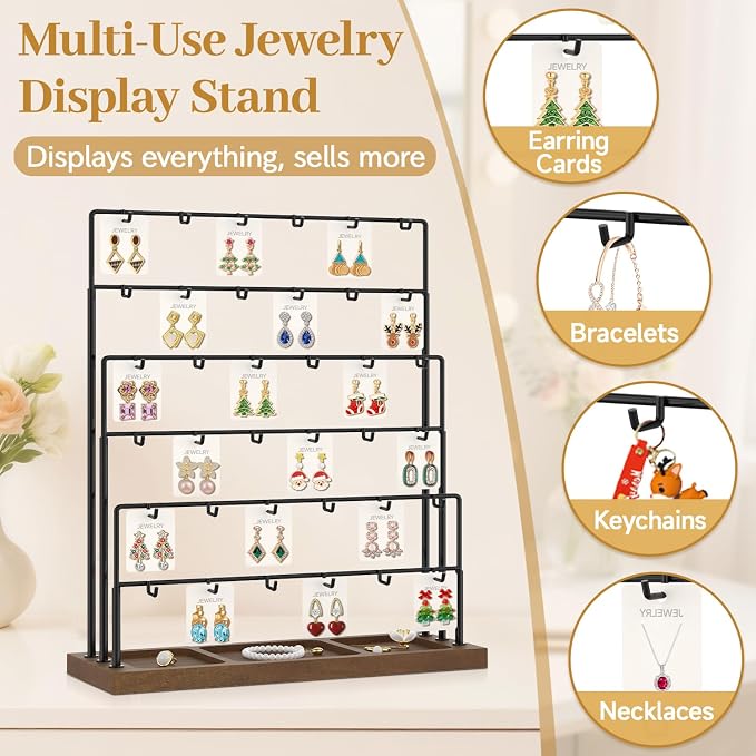 MODOWEY Earring Holder Organizer Display Rack - Image 4