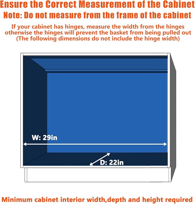 Pull Out Cabinet Organizer 28½" W x 21½" D, Heavy Duty Cabinet Pull Out Shelves - Image 4