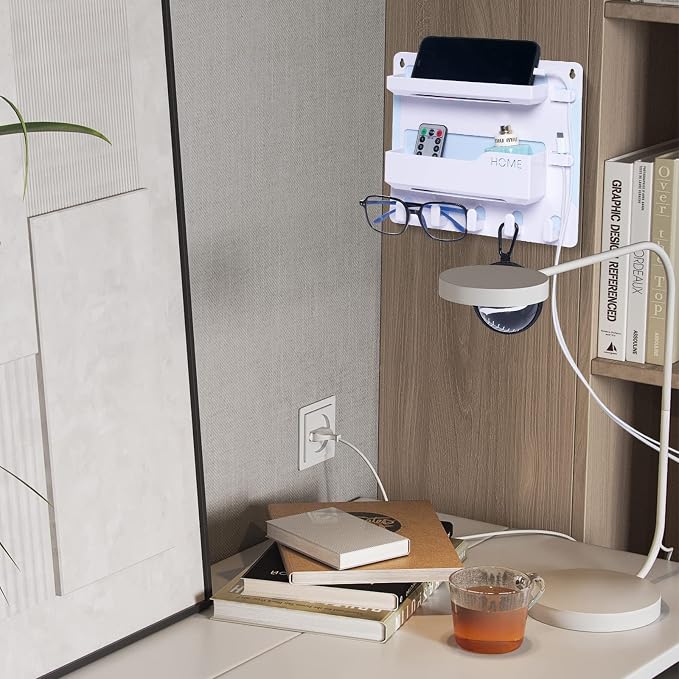 Bedside Shelf Wall Mount, Adhesive Bedside Shelf Accessories Organizer - Image 8