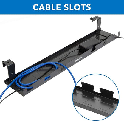 Mount-It! Premium Under Desk Cable Management Tray – 23" Heavy-Duty Steel Cable - Image 5
