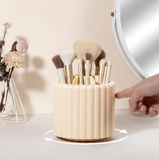 Anyoifax 360 Rotating Makeup Brush Holder 7 Slots Make Up Brush Organizer - Image 3