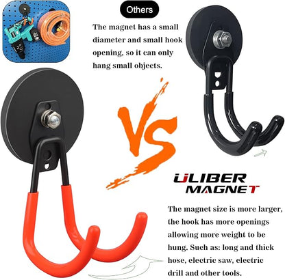ULIBERMAGNET Strong Magnetic Hooks, 2 Pack Heavy Duty Large Magnetic Hooks - Image 6