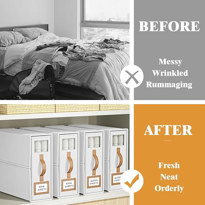 4 Pack Bed Sheets Organizers And Storage, Sheets Set Folder Keeper - Image 2