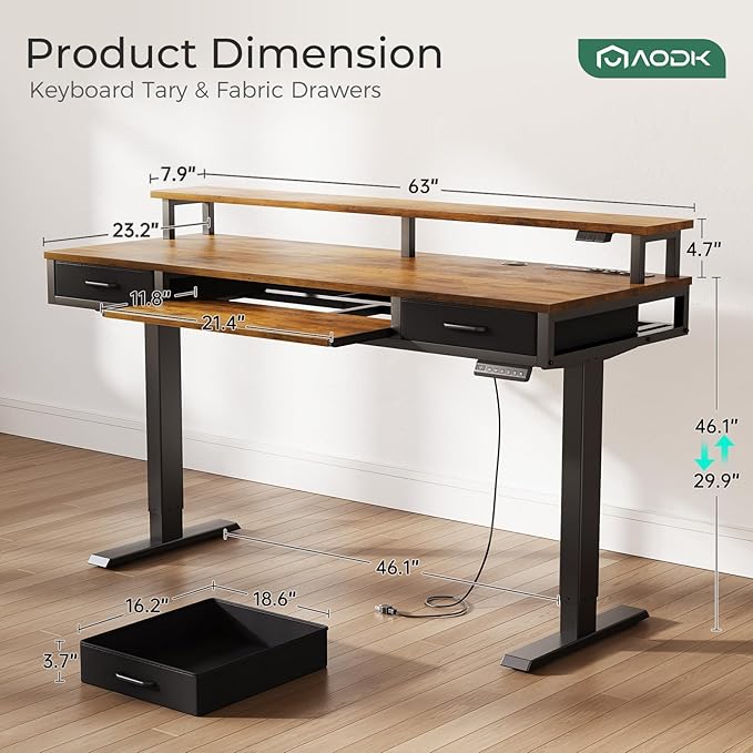 AODK Electric Standing Desk - Image 3