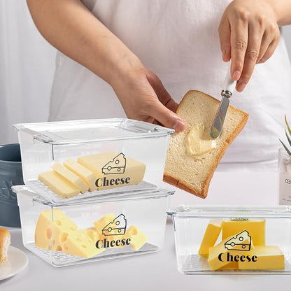 Cheese Holder Food Storage, Airtight Cheese Storage Box - Image 3