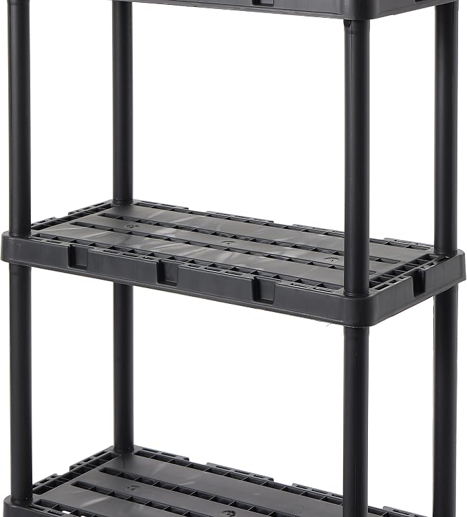 Gracious Living 2 Pack Light Duty Storage Shelves, Knect-A-Shelf 4-Shelf - Image 9
