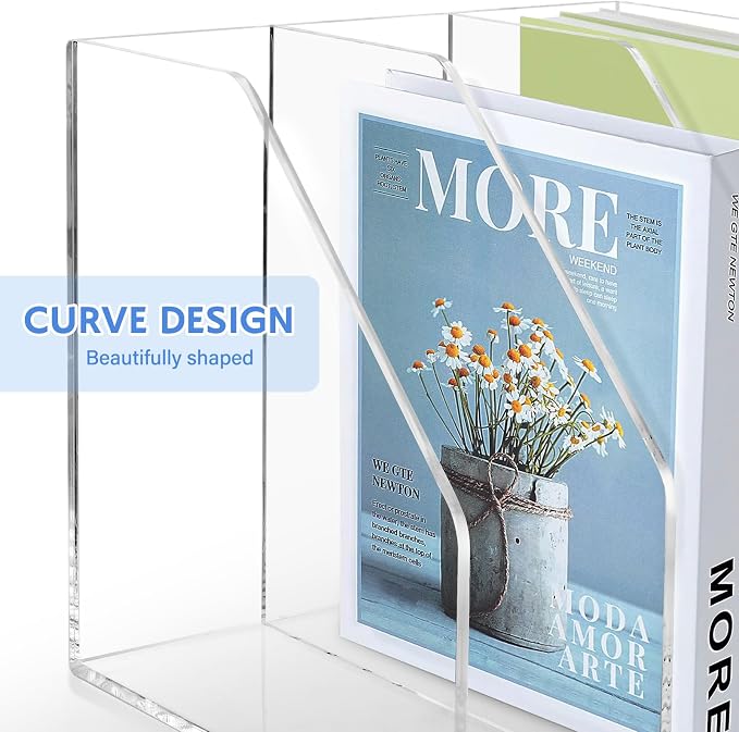 Acrylic Paper Tray Stackable Letter Organizers, Desk A4 File Holder - Image 5
