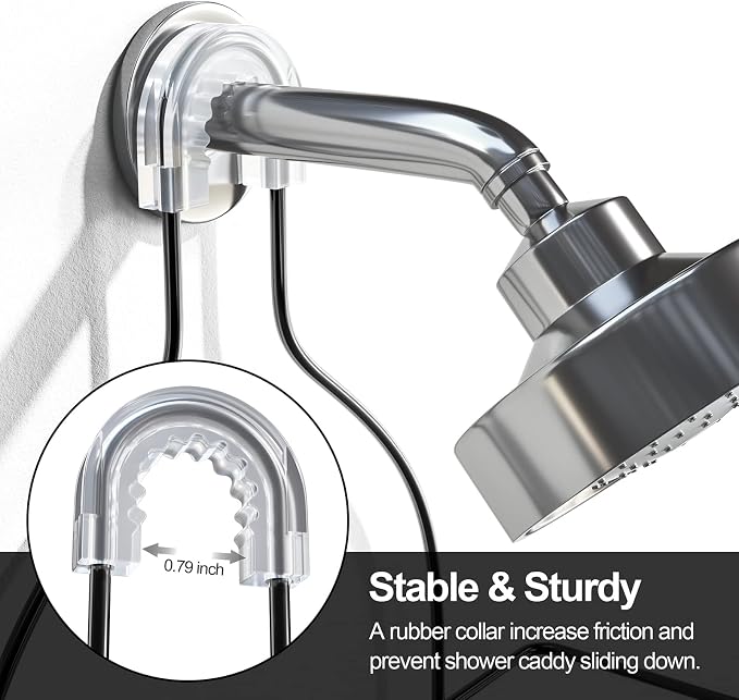 SRIWATANA Shower Caddy Hanging Over Head, Bathroom Shower Organizer Shower Rack - Image 4