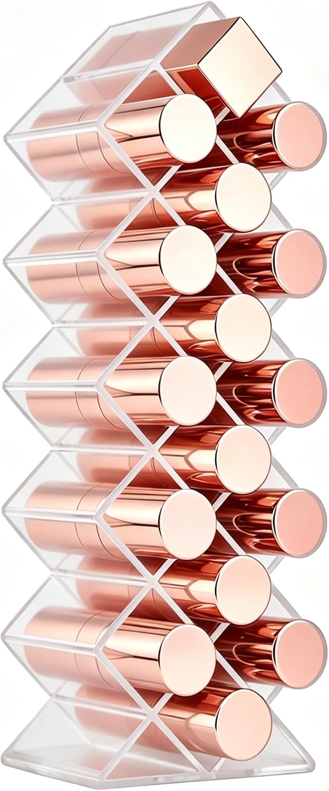 Lipstick Organizer, 16 Slots Fish Shape Cosmetic Lip Gloss Tower by Anberky