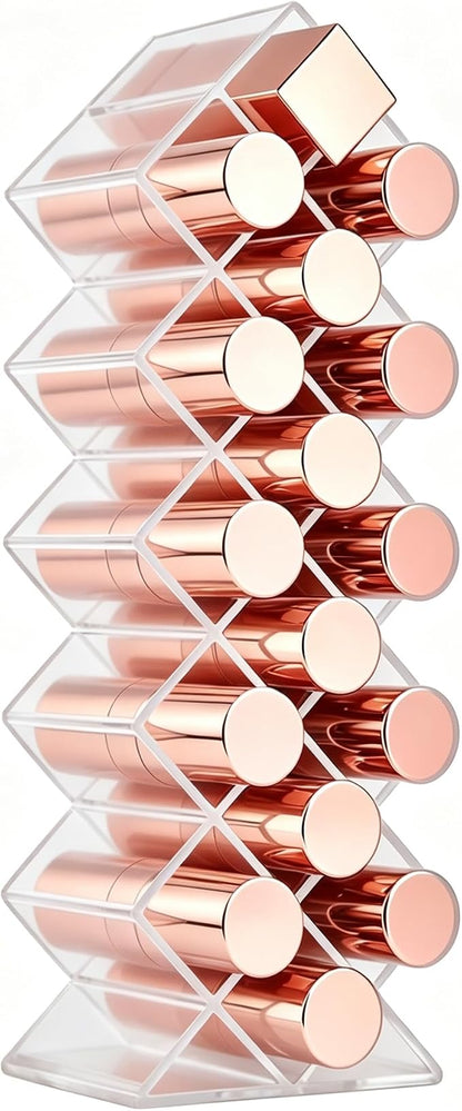 Lipstick Organizer, 16 Slots Fish Shape Cosmetic Lip Gloss Tower by Anberky