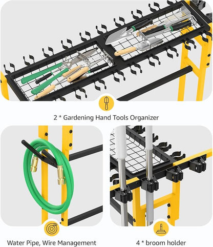CCCEI Garage Organization with Wheels, Outdoor Gargen Yard Shed Tools Organizer - Image 4