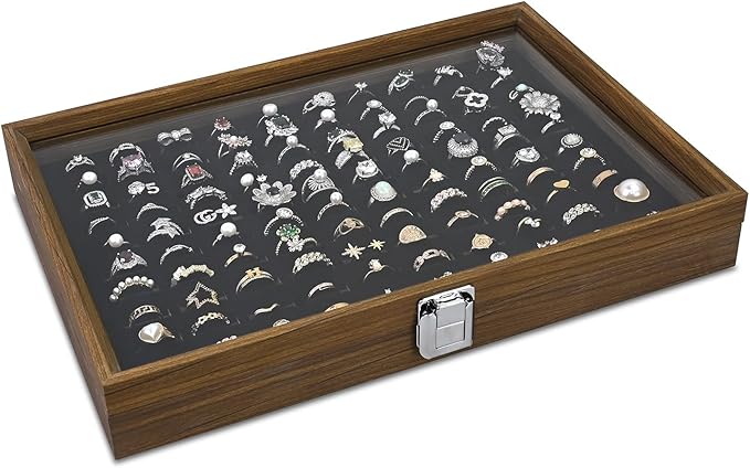 MOOCA Ring Box Jewelry Display Tray, Display Case Accessories Storage Box by Mooca