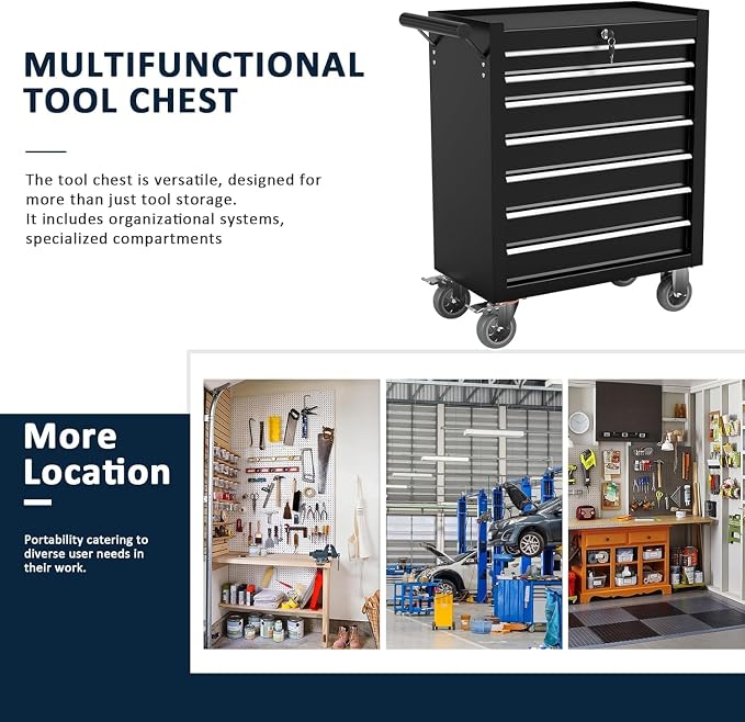 7-Drawer Metal Rolling Tool Chest - Image 6