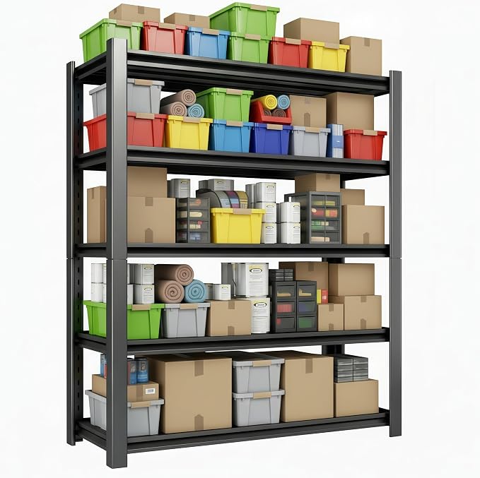 2750 LBS Storage Shelves, Garage Shelves, 5-Tier Adjustable Shelving Units and by Unknown