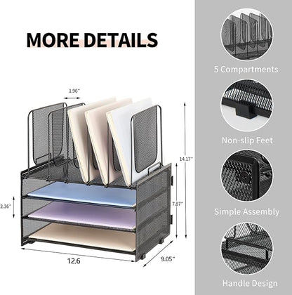 Desk Organizers and Accessories, 3-Tier Paper Organizer - Image 4