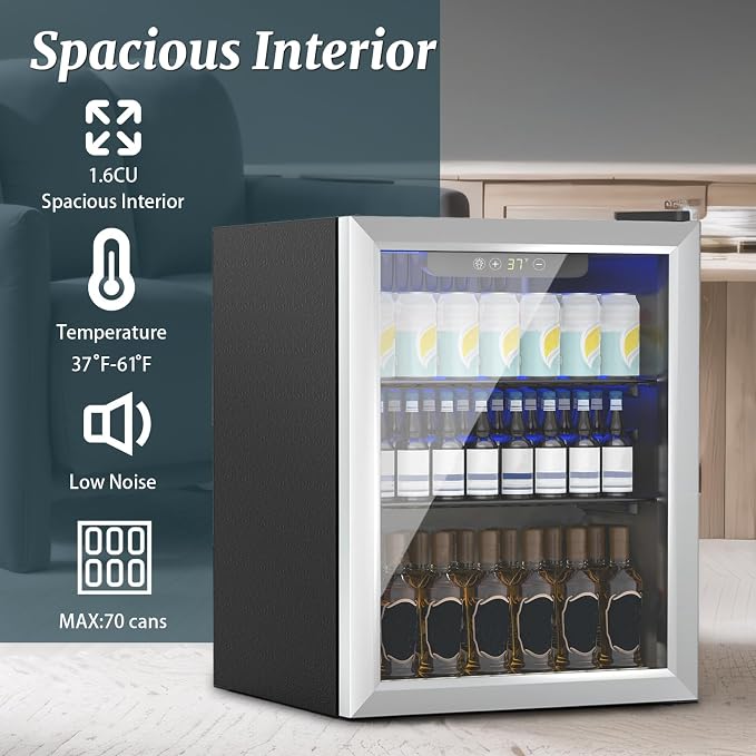 Compact 70 Can/1.7Cu.Ft Mini Fridge - Image 5