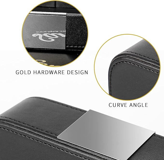 SANZIE Luxury Leather Desktop Storage Small Catchall Organizer Decorative Tray - Image 2
