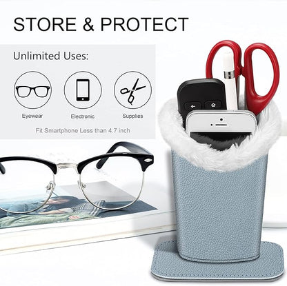 Fintie Plush Lined Eyeglasses Holder, Glasses Stand Case, Anti-scratch Glasses - Image 5