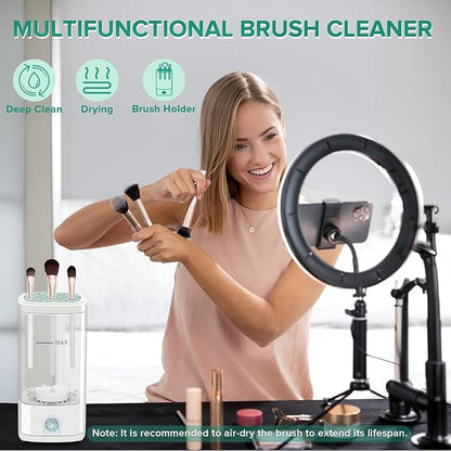 Electric Makeup Brush Cleaner, Portable Automatic Makeup Brush Cleaning Solution - Image 5