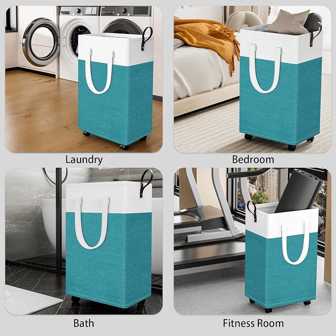 HomeHacks 90L Large Rolling Laundry Basket, Laundry Hamper - Image 7