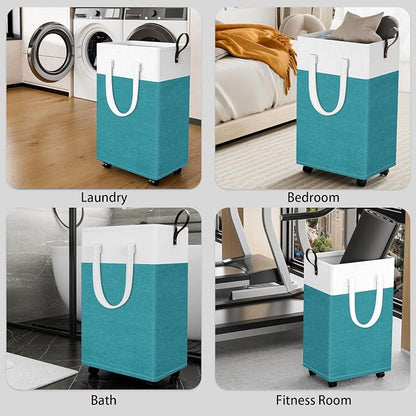 HomeHacks 90L Large Rolling Laundry Basket, Laundry Hamper - Image 7