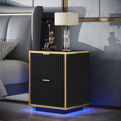 Fluted Nightstand, Modern Floating Night - Image 7