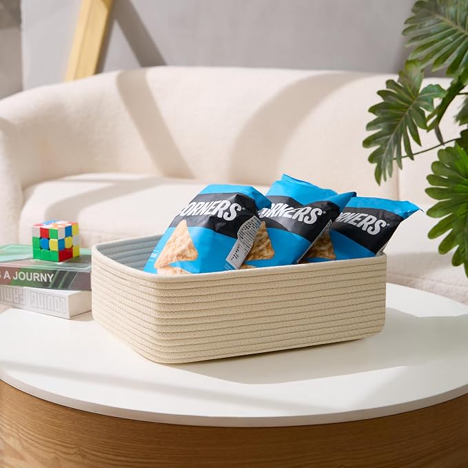 Large Shallow Organizing Baskets 15x11x5.1 Inches - Image 5