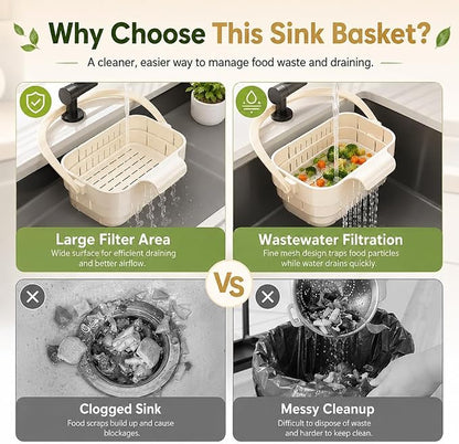 Foldable Hanging Kitchen Sink Drain Basket, 2027 New Faucet Hanging Strainer - Image 9