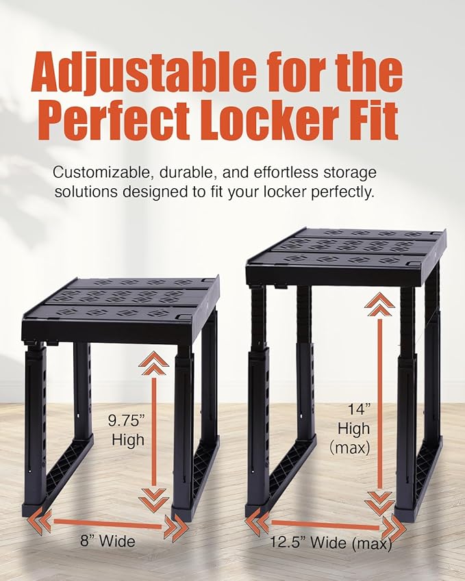 Locker Organizer Shelf， Adjustable Width and Height, Ideal Locker - Image 2