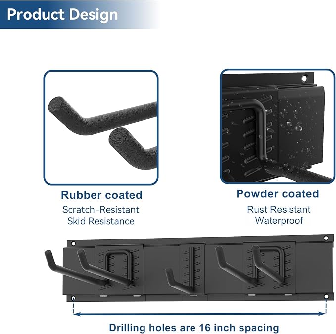 WALMANN Garage Storage Organization System Ski Wall Rack 2 Pairs of Skis Mount - Image 4