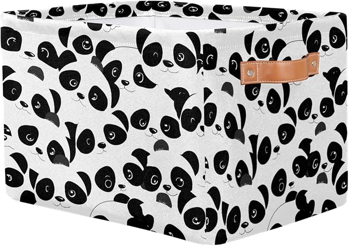 Pardick Cute Panda Animal Basket Storage Bins Large Fabric Toys Storage Cube Box - Image 2