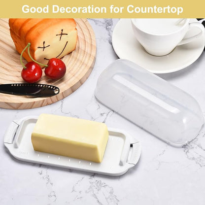 Butter Dish with Clear Lid, Butter Container Holds - Image 7