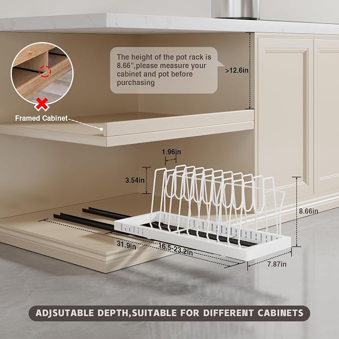 Pots and Pans Organizer Under Cabinet - Image 6