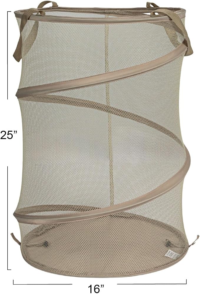 Household Essentials Pop-Up Mesh Laundry Hamper - Image 2