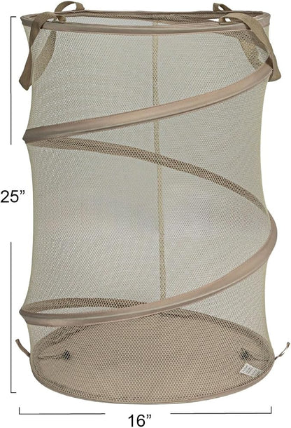 Household Essentials Pop-Up Mesh Laundry Hamper - Image 2