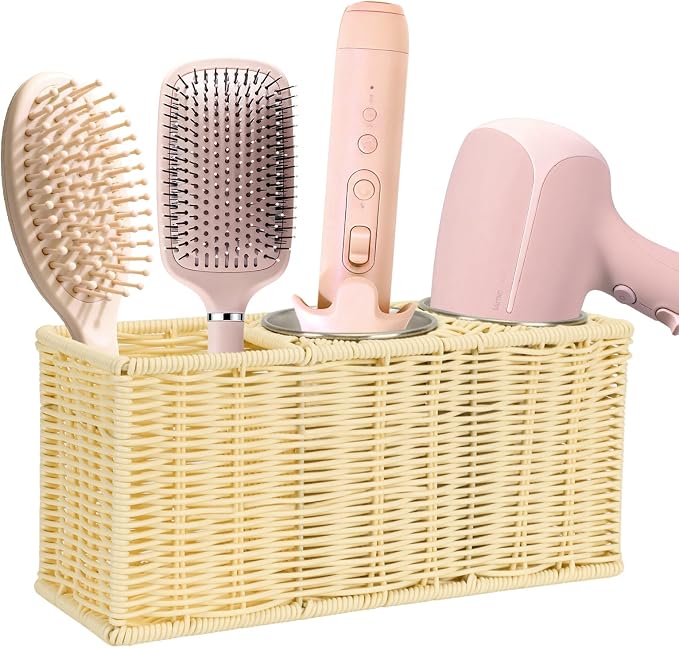 Hair Tool Organizer, Wall Mount Curling Iron Holder, Waterproof Wicker Hot by Unknown