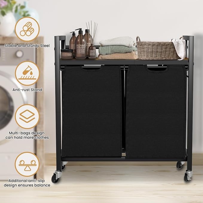 Laundry Hamper, Laundry Basket, Laundry Sorter - Image 6
