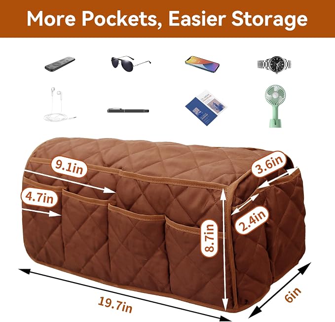 MEHIDFY Armchair Caddy, Waterproof Sofa Armrest Organizer, Non Slip Recliner - Image 4