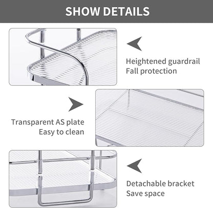 Seoneiro 2 Tier Corner Bathroom Counter Organizer, Cosmetic Skincare ，Bathroom - Image 3