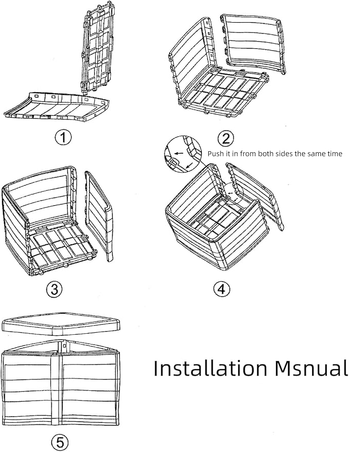 35 Gallon Outdoor Storage Box, Faux Rattan Deck Box - Image 8