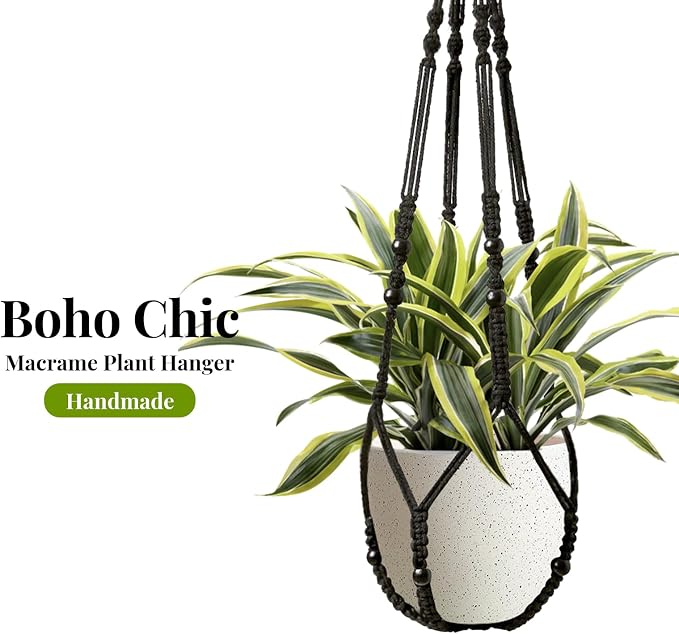 LEWESU Macrame Plant Hanger Indoor Set of 2 - Image 4