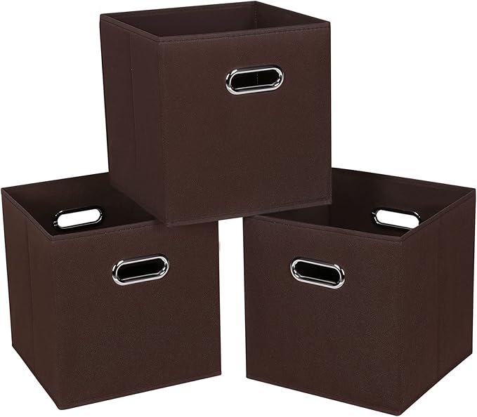 Fabric Cloth Storage Bins, Fabric Cube Bins Organizer by SEVENDOME